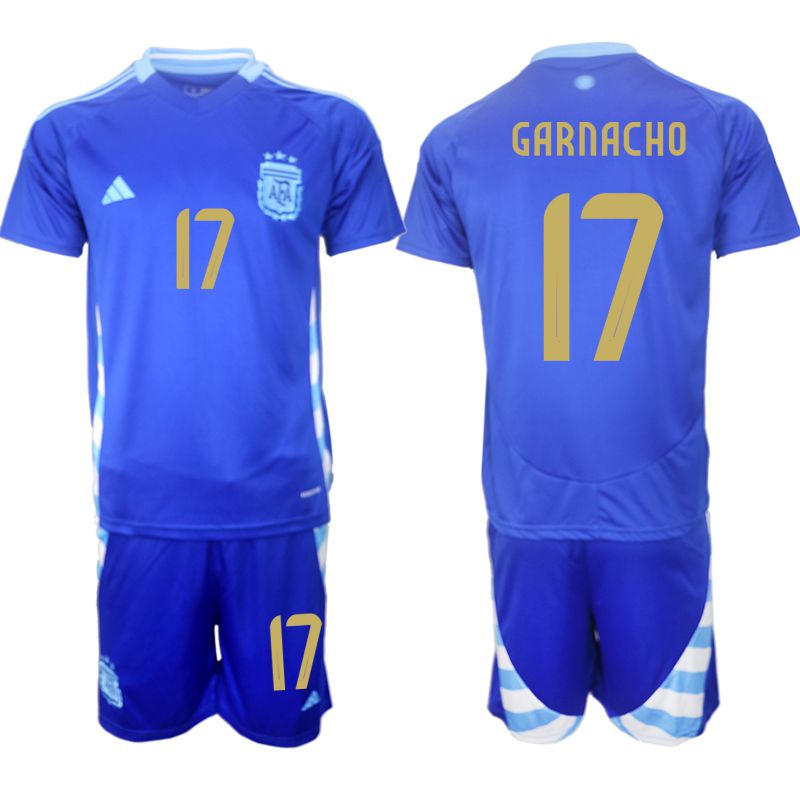 Men 2024-2025 Season Argentina away blue #17 Soccer Jersey